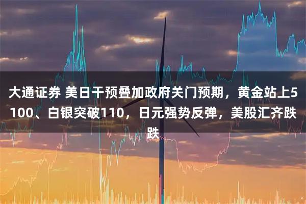 大通证券 美日干预叠加政府关门预期，黄金站上5100、白银突破110，日元强势反弹，美股汇齐跌